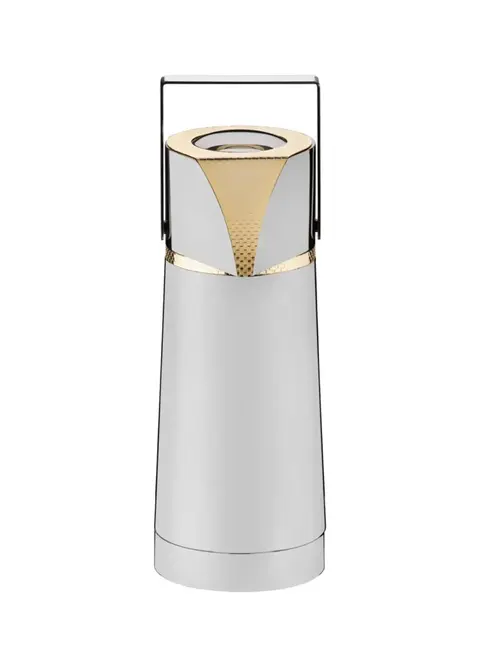 Garrafa Térmica Pump com Ampola 1.0L Inox com Detalhes em Ouro 24k - Riva