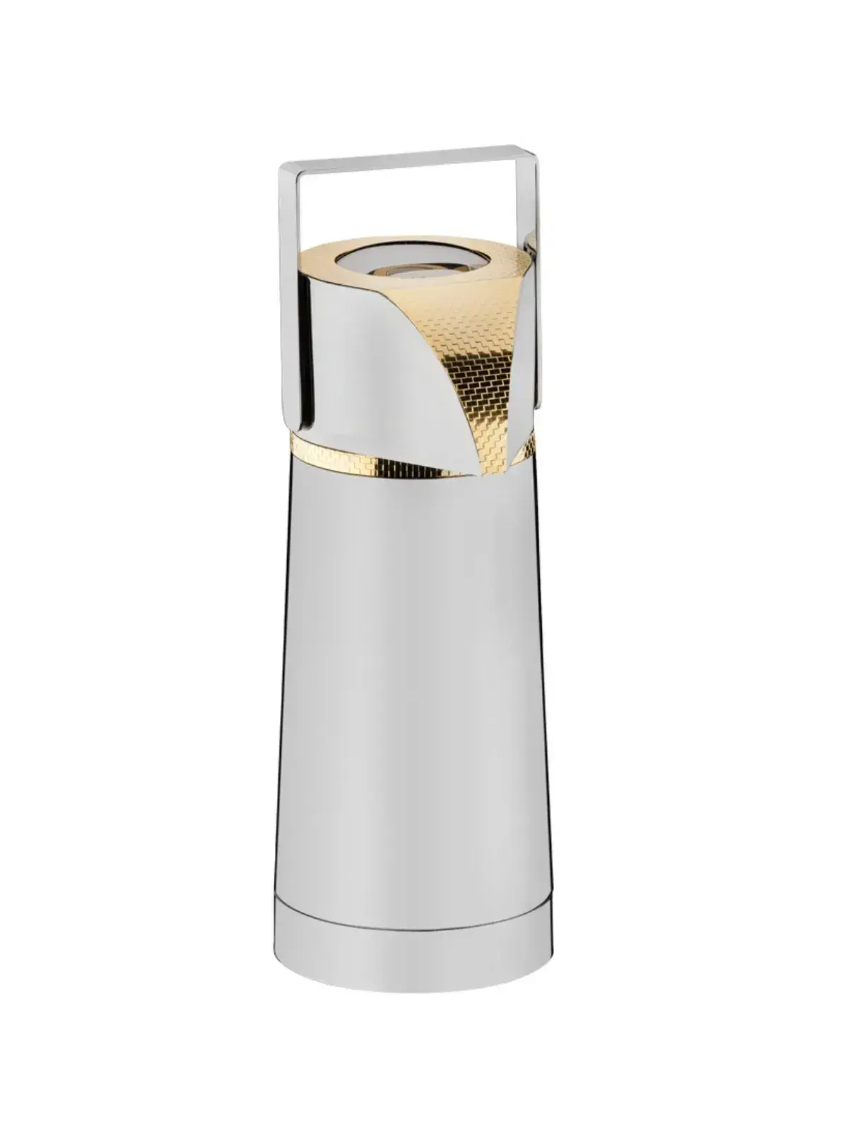 Garrafa Térmica Pump com Ampola 1.0L Inox com Detalhes em Ouro 24k - Riva 