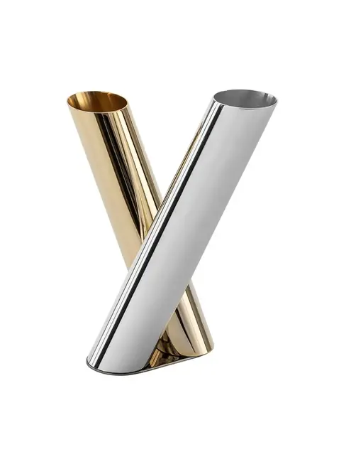Castiçal Canon Duplo Ouro 24k - St James