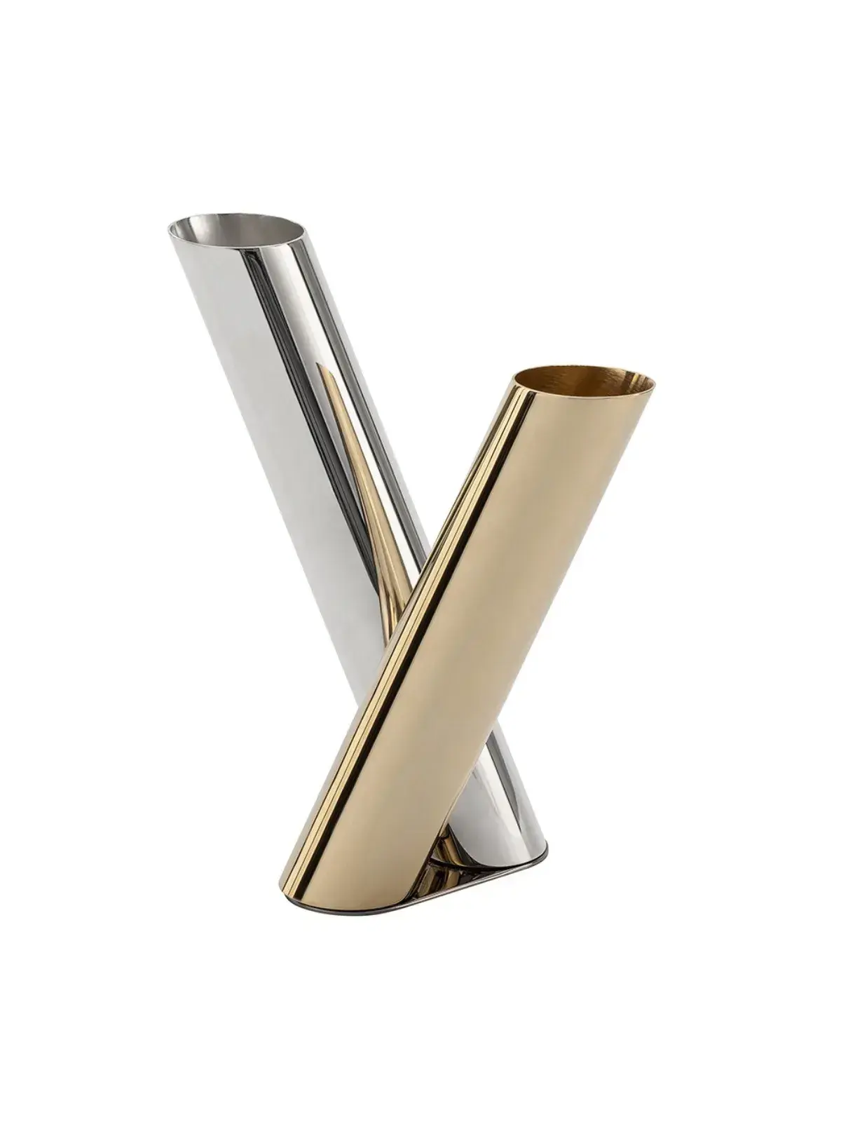 Castiçal Canon Duplo Ouro 24k - St James 