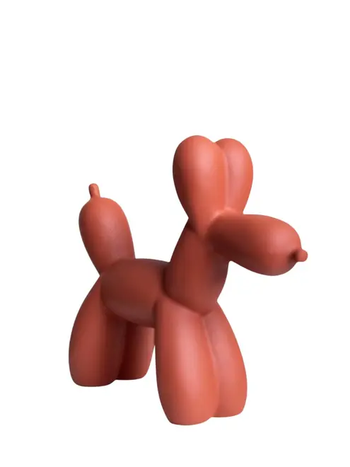 Escultura Decorativa Cachorro Balão em Resina  24X ALT 21