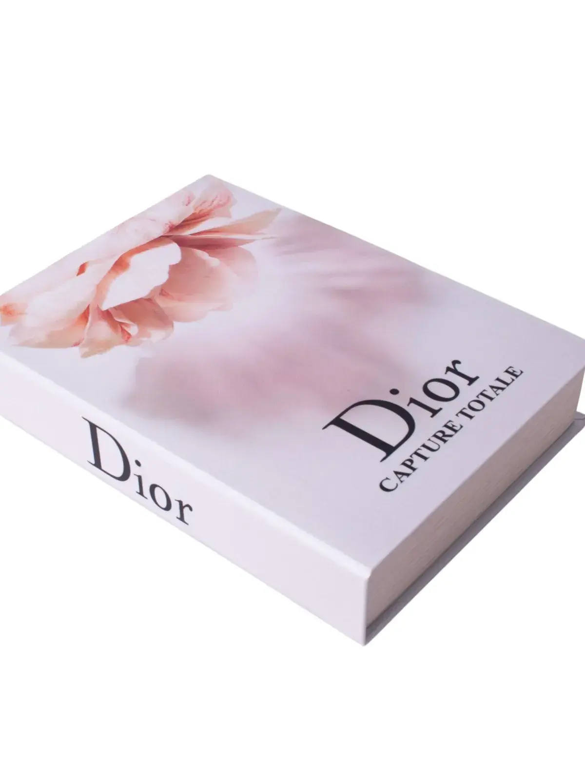 Livro Caixa Decorativo Flor Branca Médio Branco e Rosa