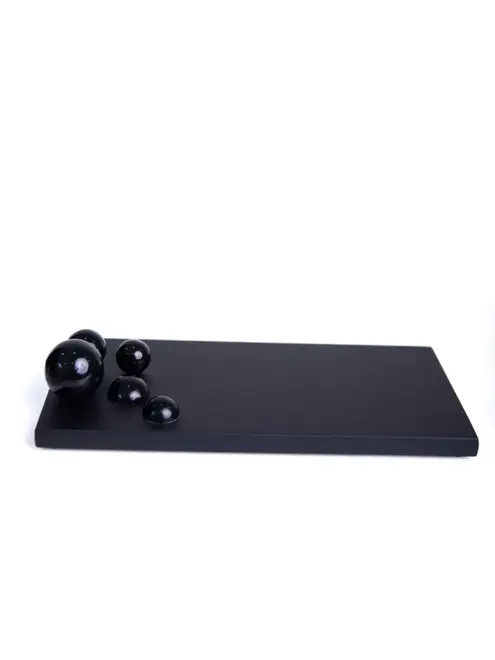 Bandeja em MDF Decorativa e Organizadora Esferas Negras