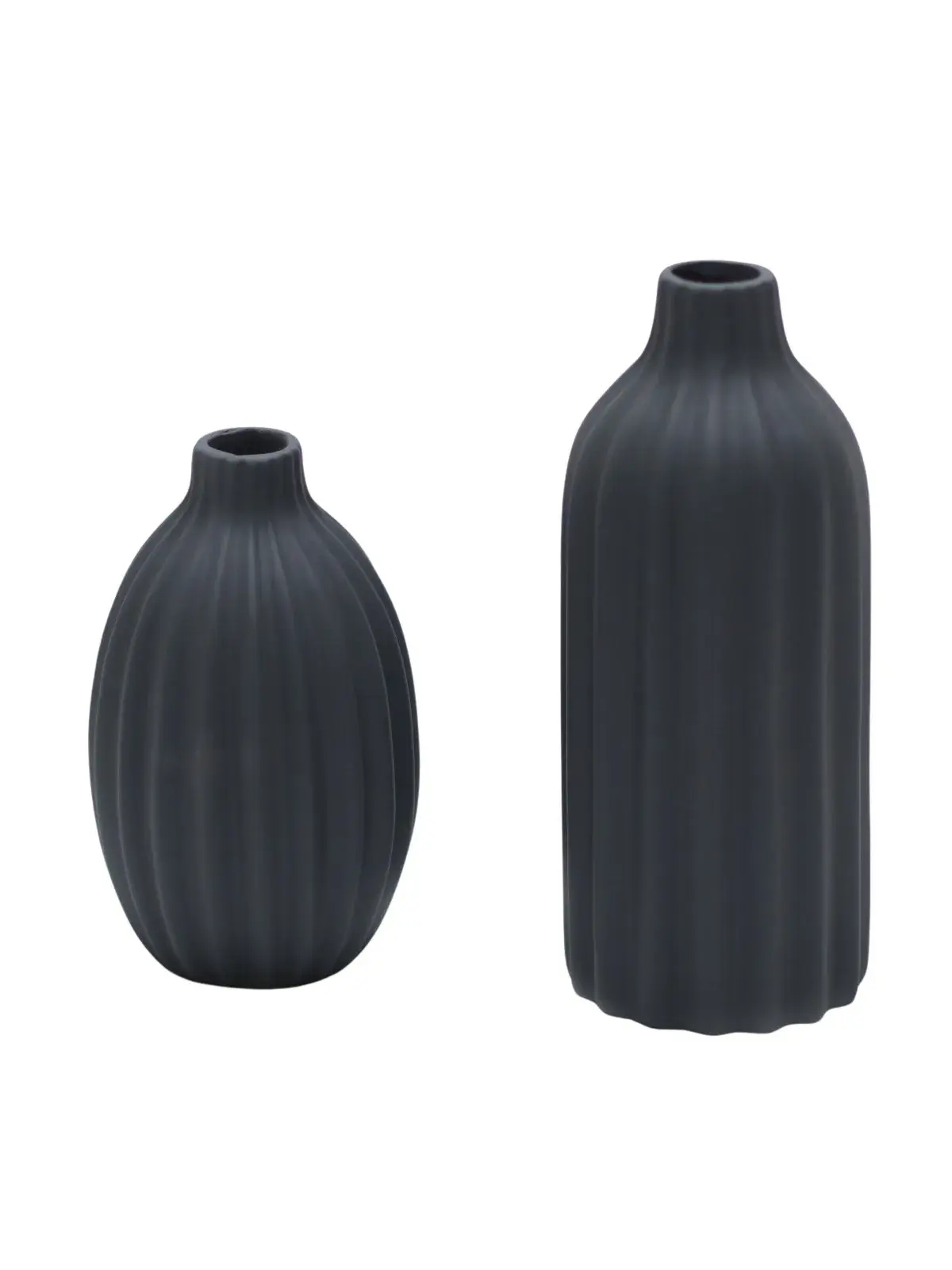 Conjunto de Vasos Decorativos Duo Indiano 19X14 e 15X14 Preto
