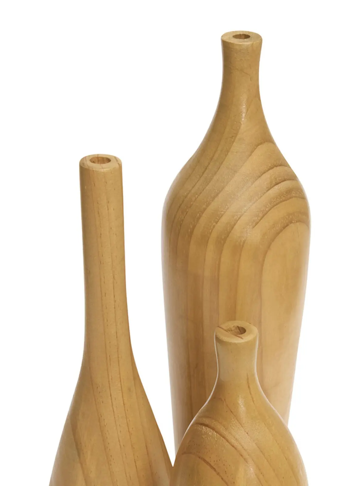 Kit Vaso Decorativo em Madeira 