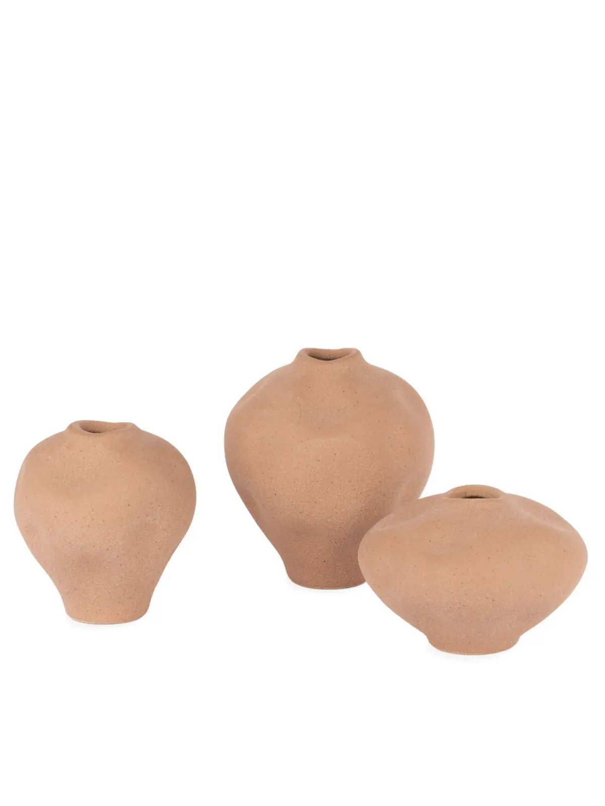 Kit Vasos Decorativos Orgânicos em Cerâmica 