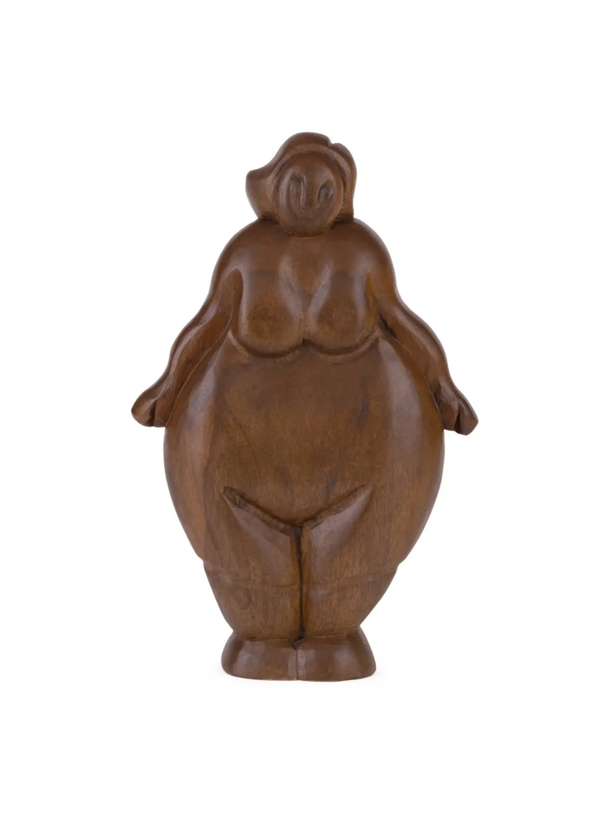 Escultura Mulher Yoga em Madeira 