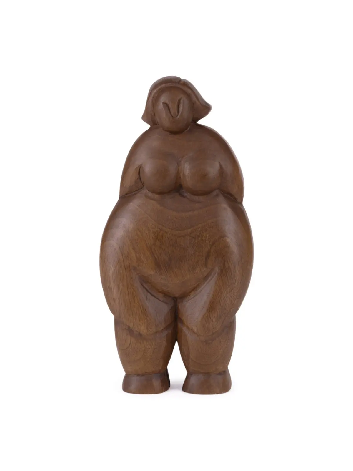 Escultura Mulher Yoga em Madeira 