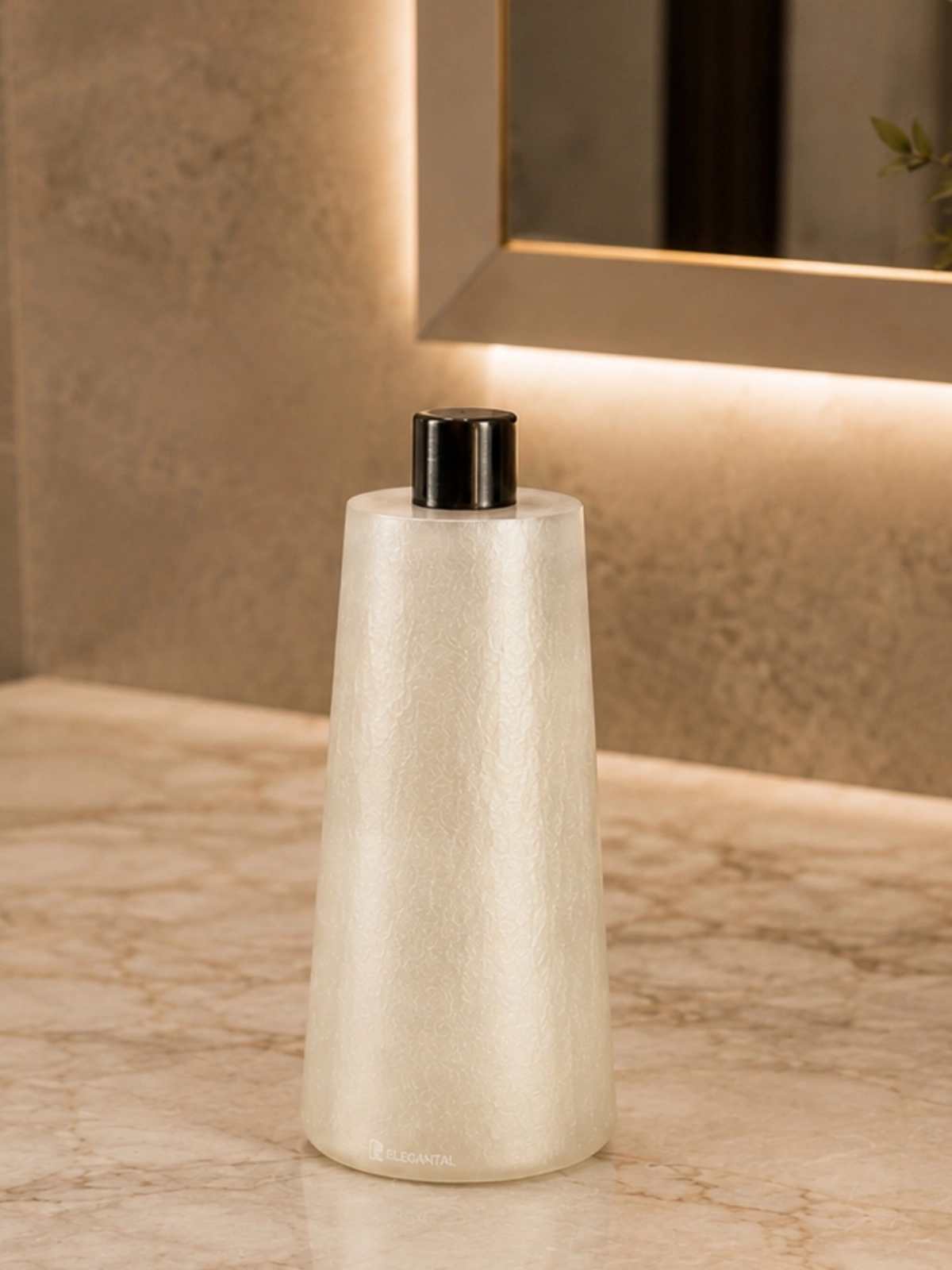 Conjunto Banheiro com Puxador Ello em Bronze Escovado Pérola Fosco - Resimetal 