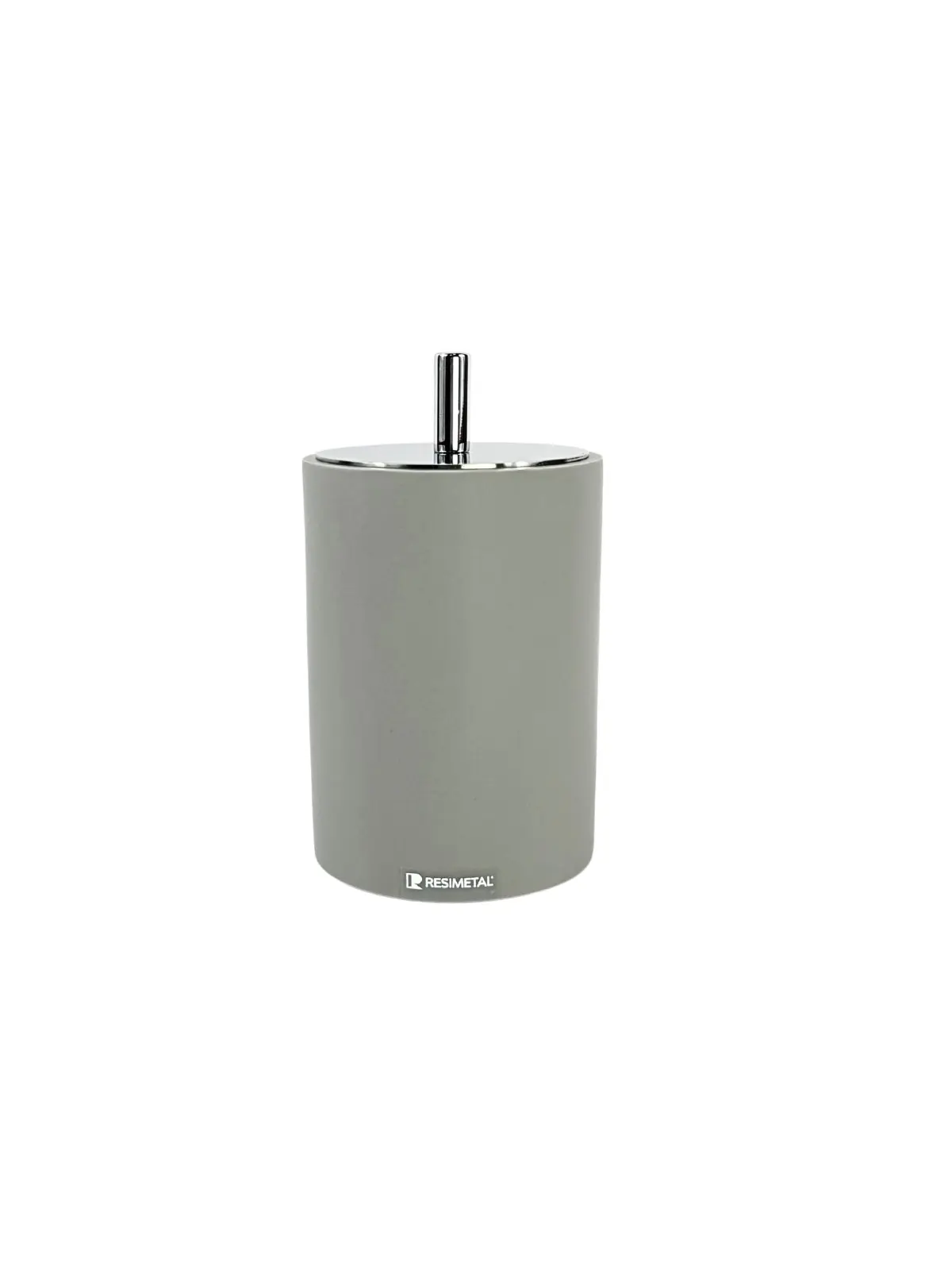 Conjunto Banheiro com Puxador Ponto em Cromado Cinza Claro Fosco - Resimetal 