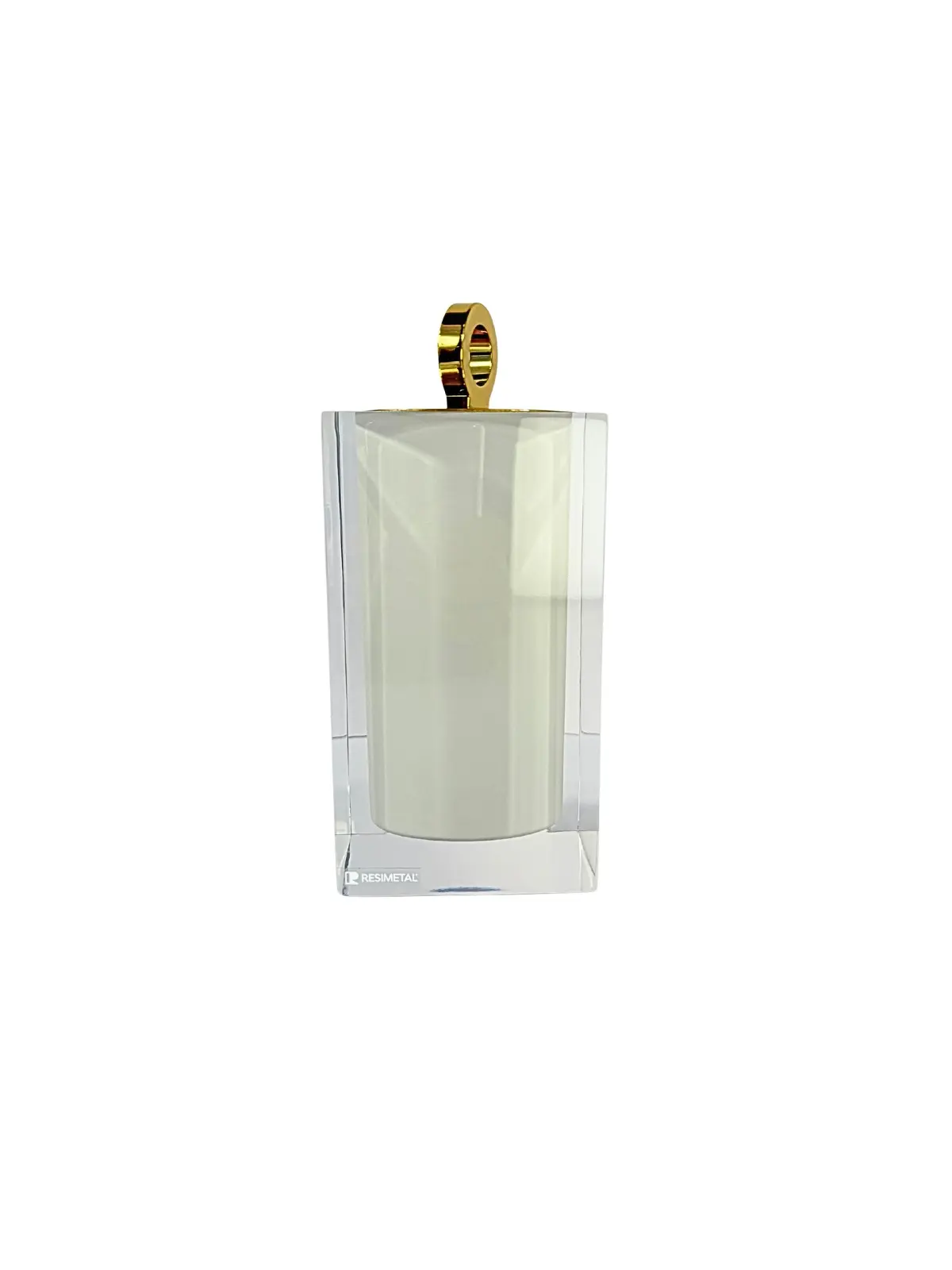 Conjunto de Banheiro com Puxador Ello em Gold Cristal/Linho - Resimetal 