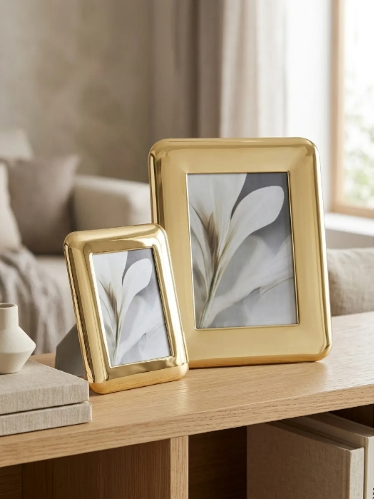Porta Retrato Metal Infinity Dourado
