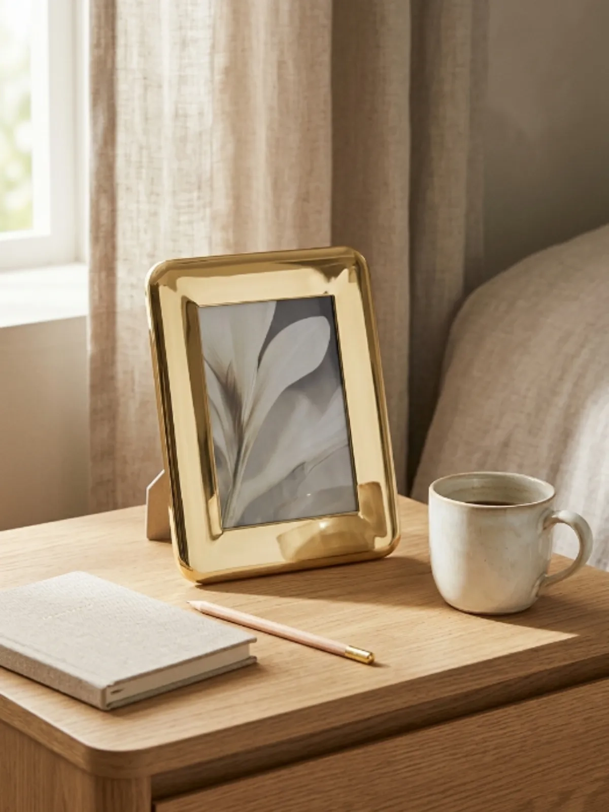 Porta Retrato Metal Infinity Dourado