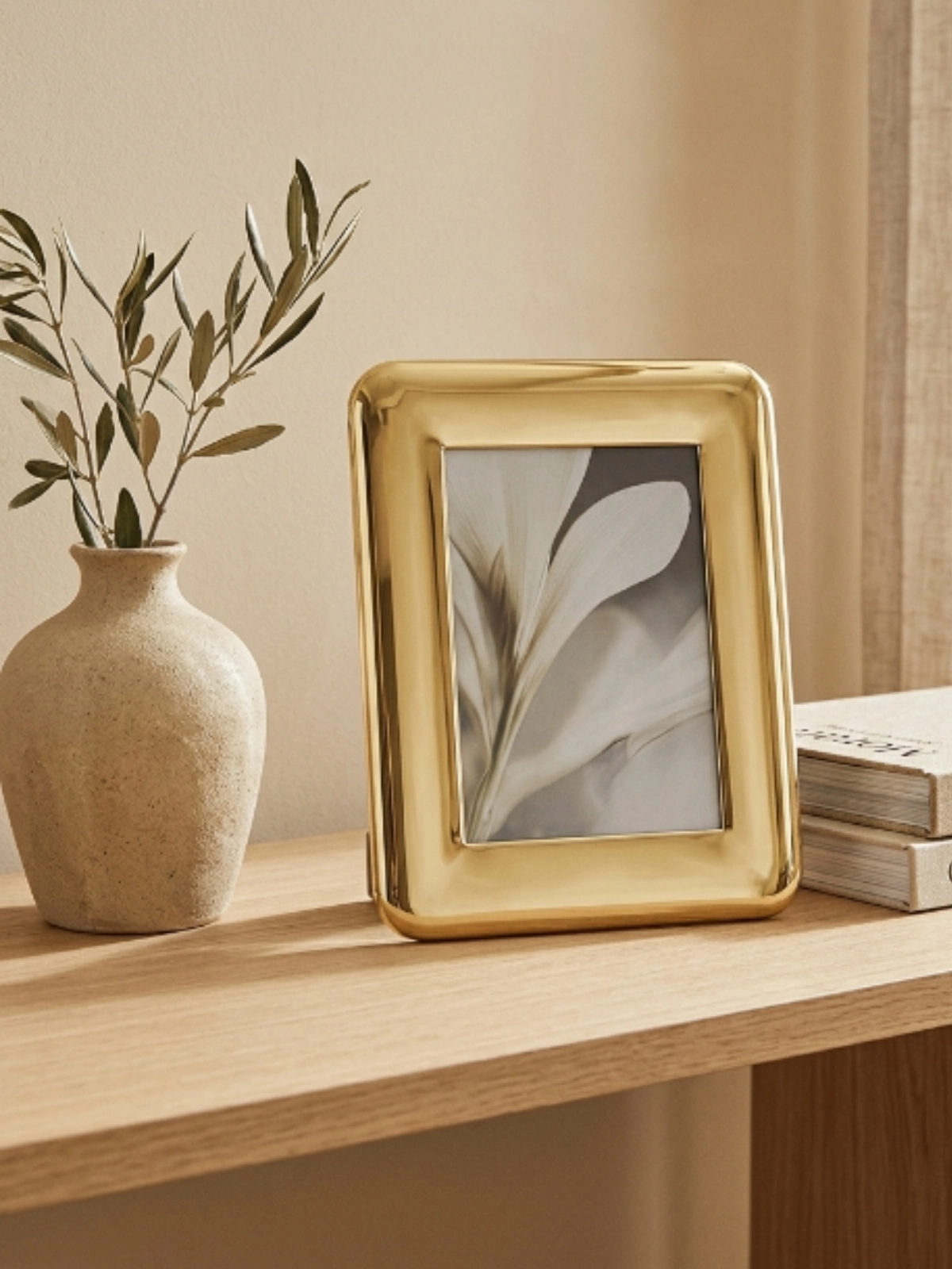 Porta Retrato Metal Infinity Dourado