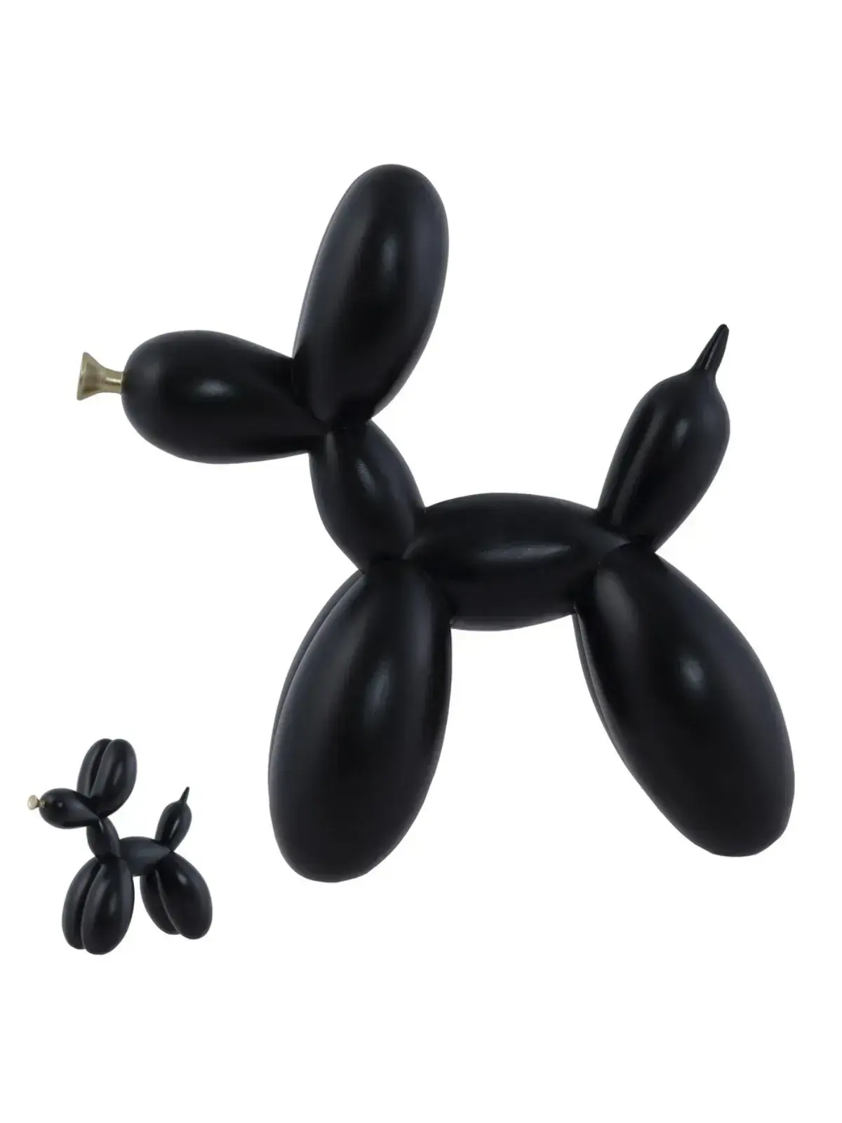 Escultura Decorativa Cachorro Balão em Poliresina Preto