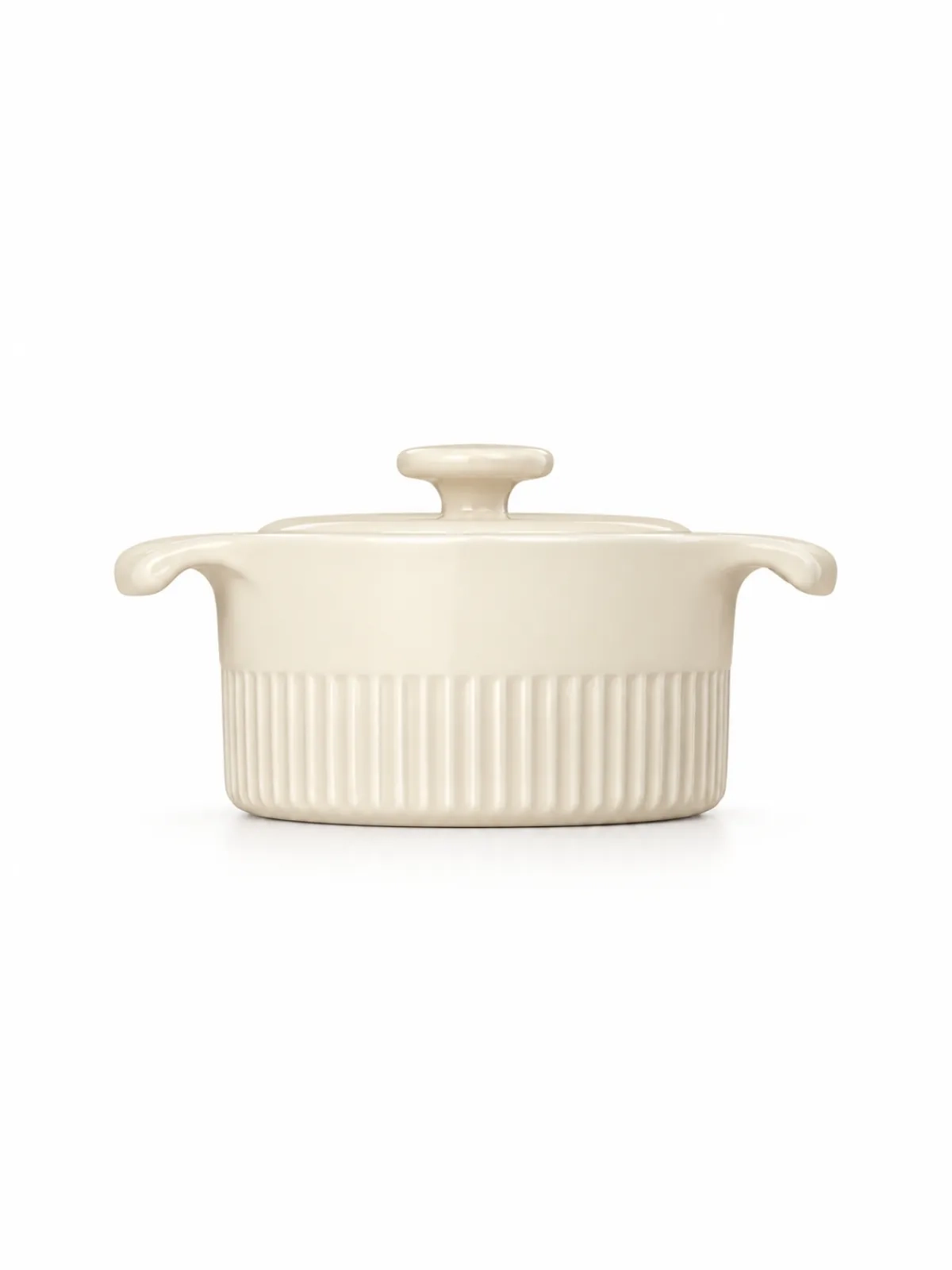 Cocotte em Porcelana - 10 cm Marfim