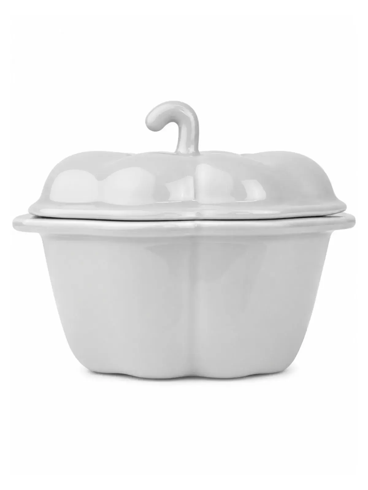 Cocotte Pimentão com Tampa em Porcelana Branco