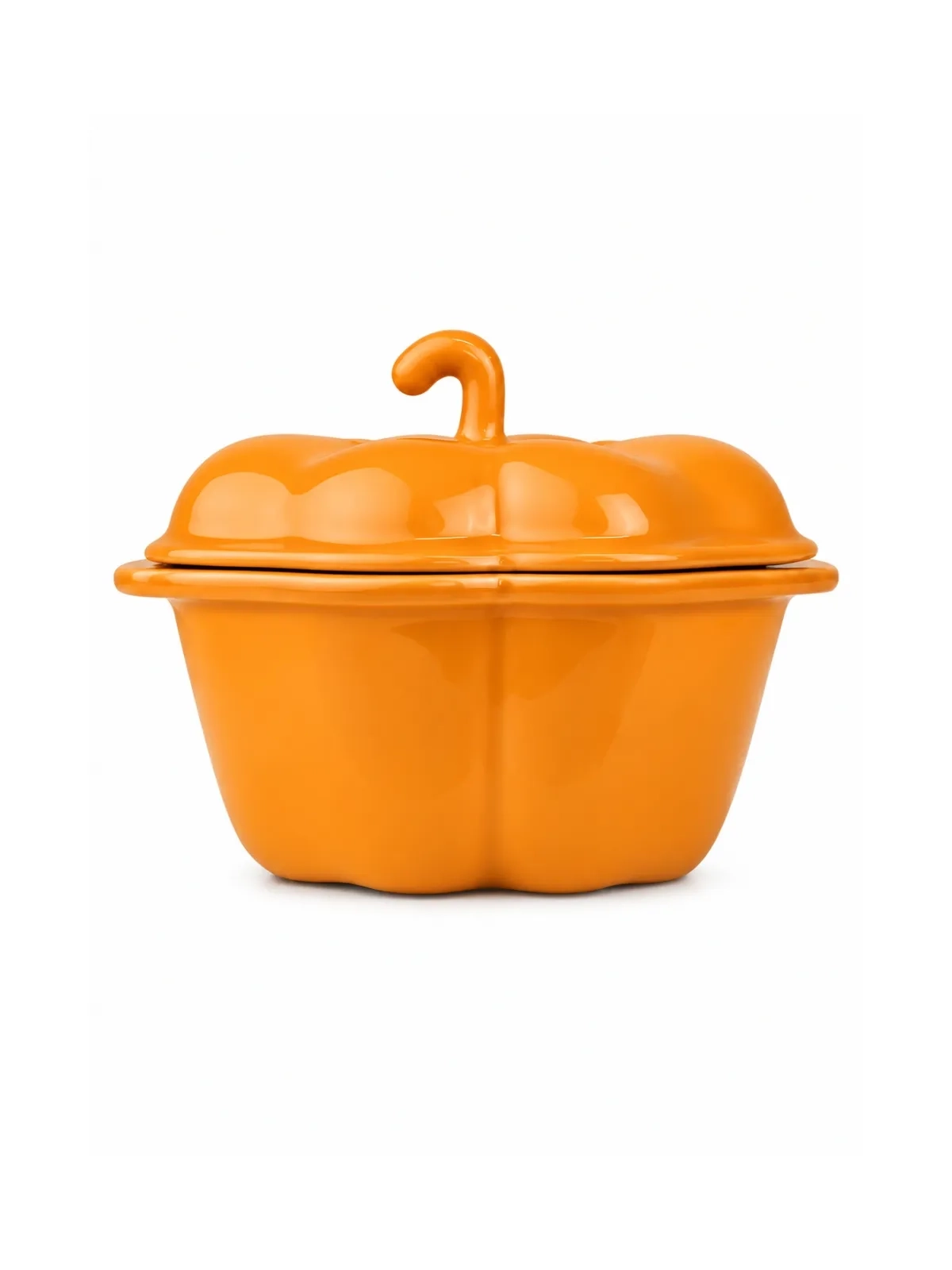 Cocotte Pimentão com Tampa em Porcelana Amarelo