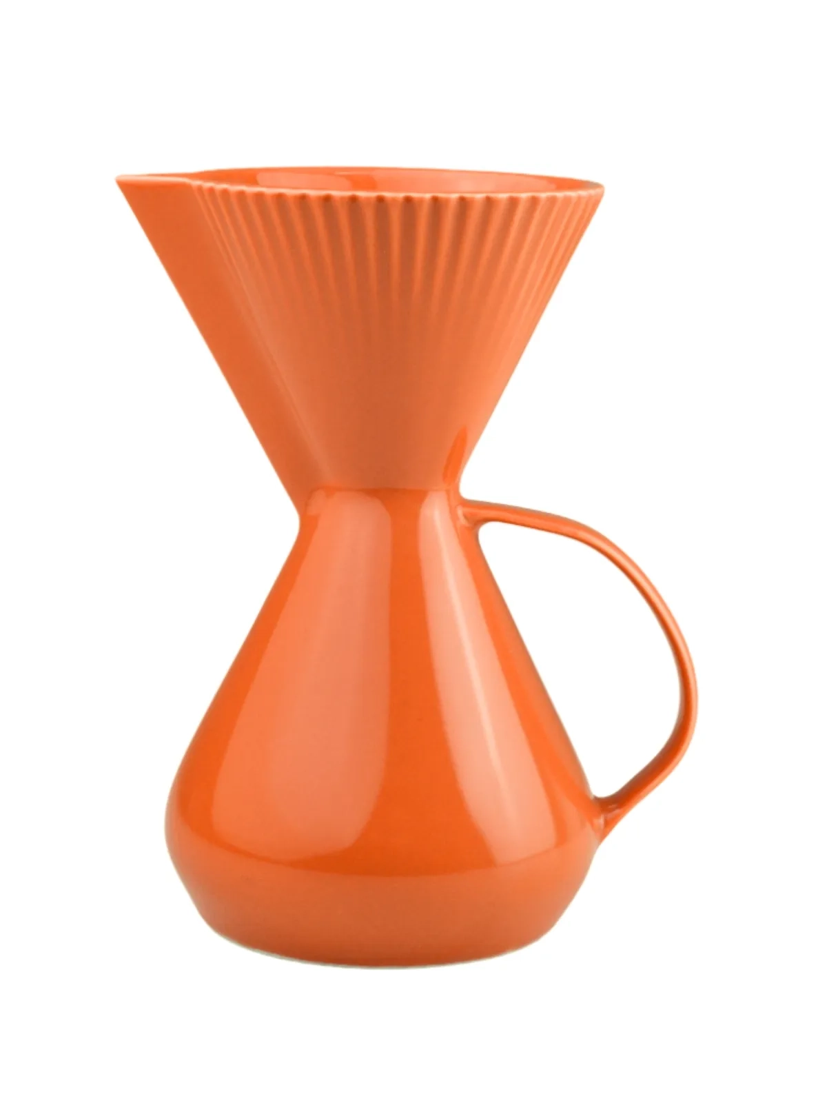 Bule com Porta Filtro em Porcelana Laranja