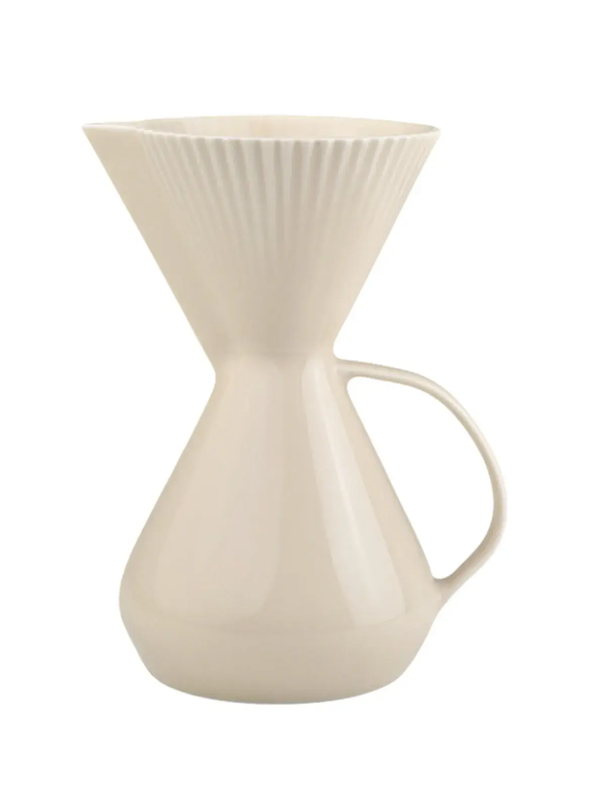 Bule com Porta Filtro em Porcelana Marfim