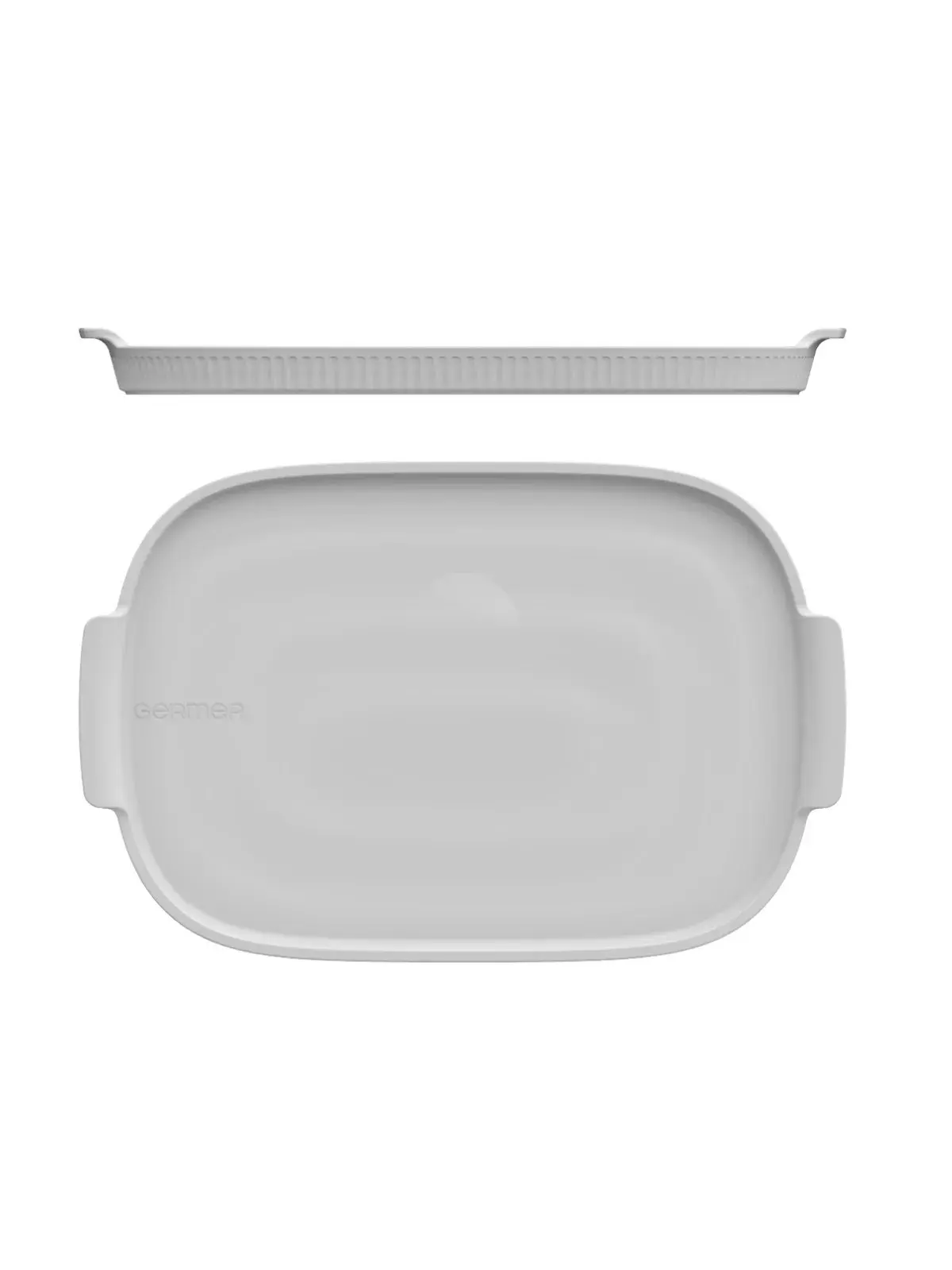 Bandeja Retangular em Porcelana - Assar e Servir Branco