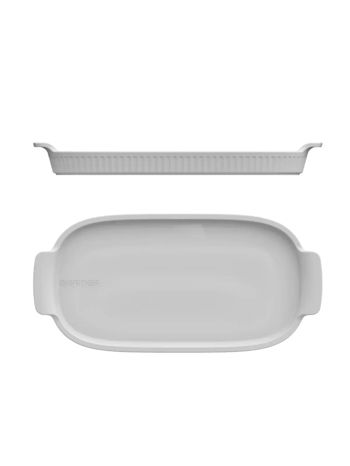Bandeja em Porcelana - Assar e Servir Branco