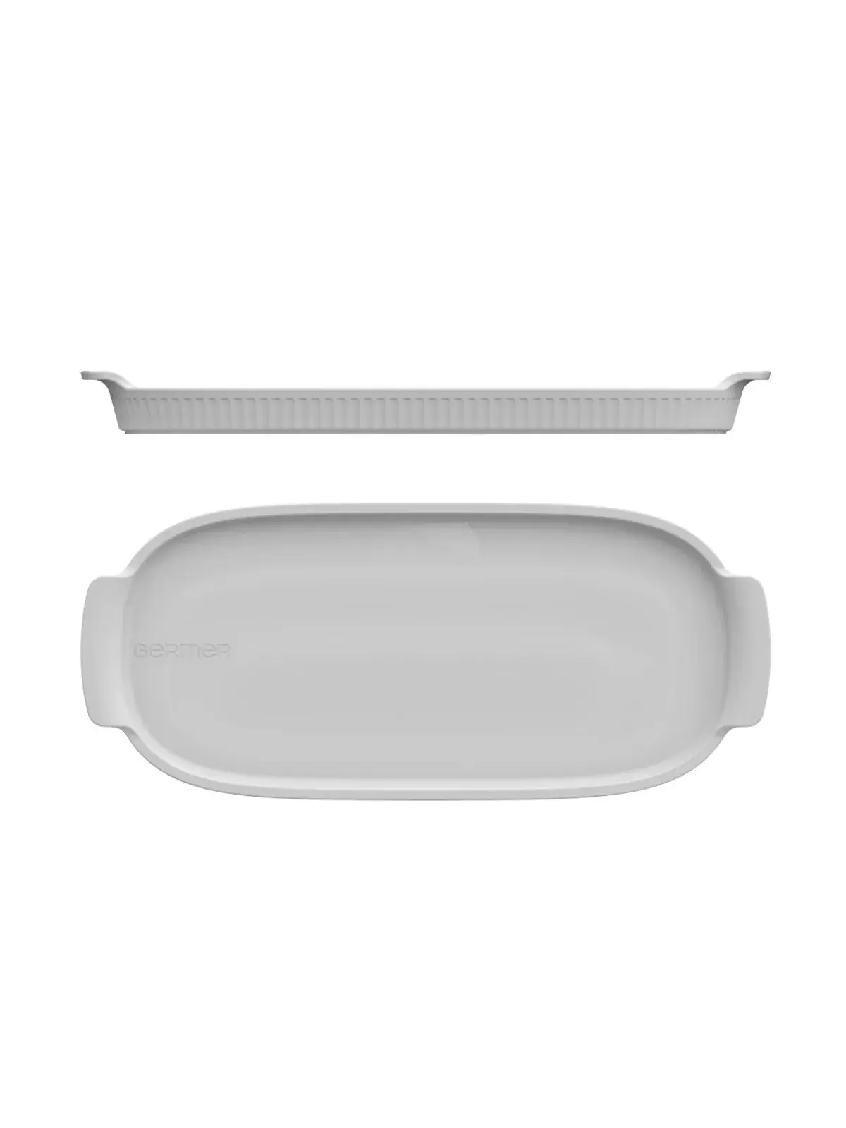 Bandeja em Porcelana - Assar e Servir Branco