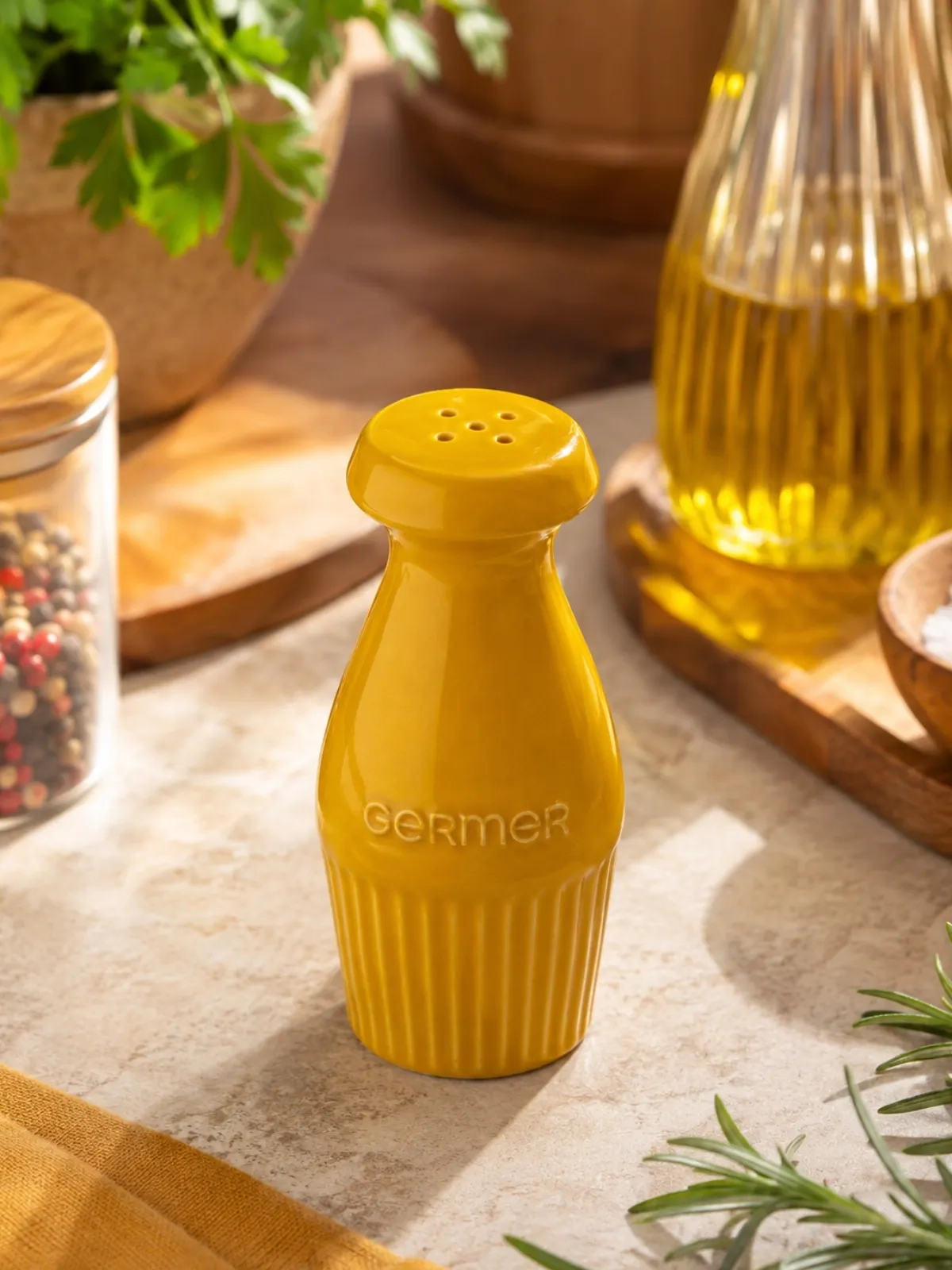 Saleiro em Porcelana - Assar e Servir Amarelo
