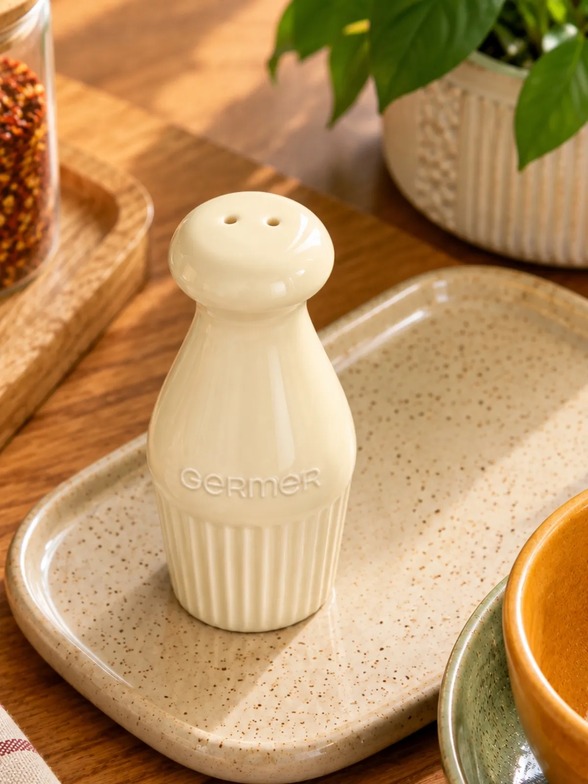 Pimenteiro em Porcelana - Assar e Servir Marfim