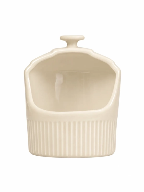 Pote de Sal em Porcelana - Assar e Servir Marfim