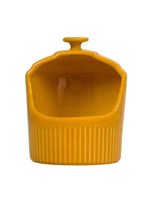 Pote de Sal em Porcelana - Assar e Servir Amarelo