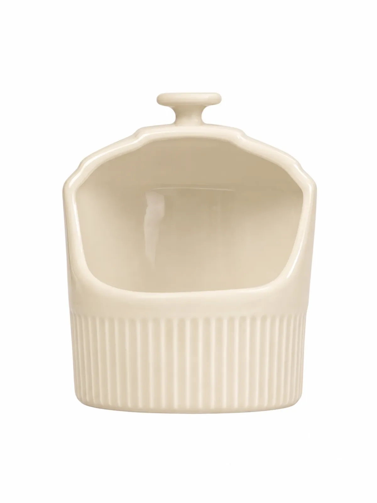 Pote de Sal em Porcelana - Assar e Servir Marfim