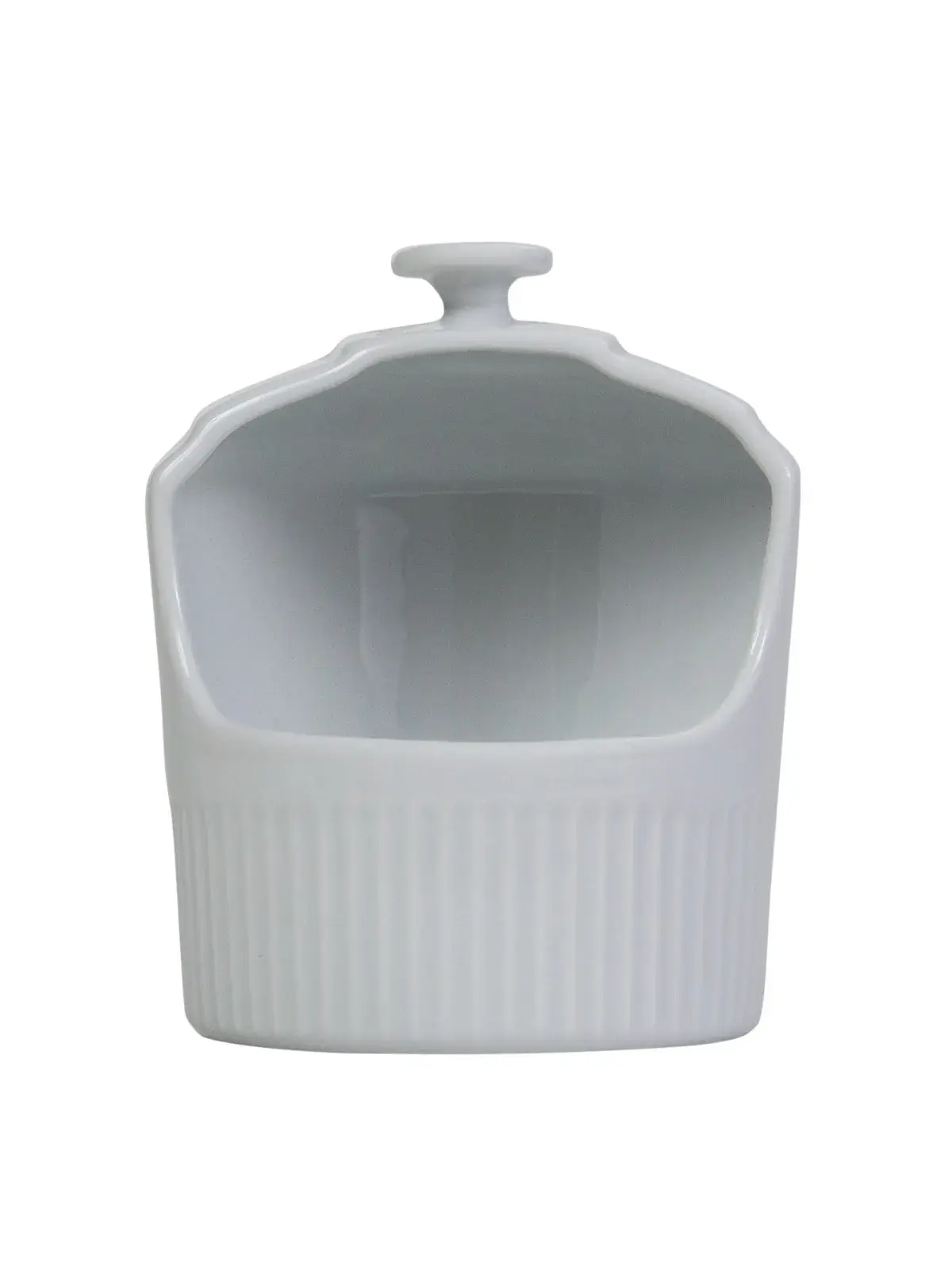 Pote de Sal em Porcelana - Assar e Servir Branco