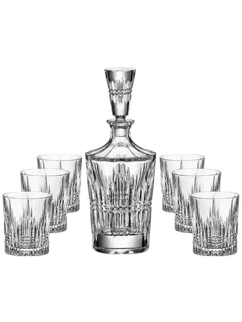 Jogo para Whisky Vincent 7 peças em Cristal