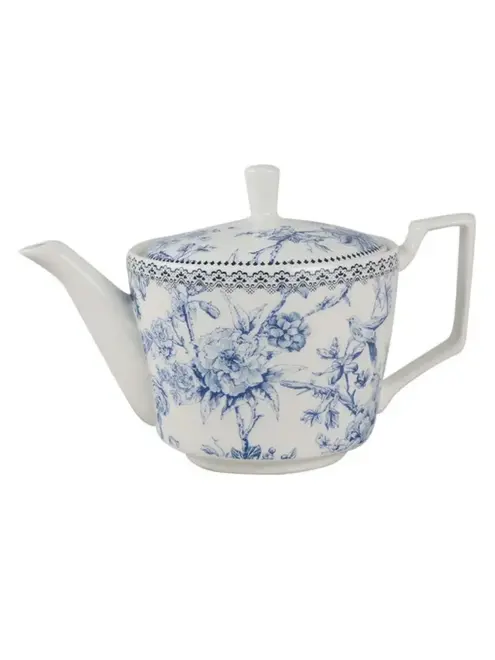 Bule de Chá Hortênsia em New Bone China