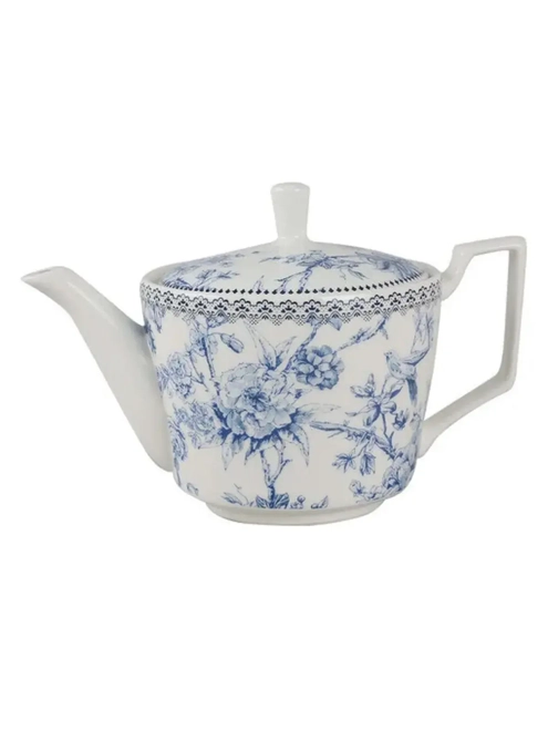 Bule de Chá Hortênsia em New Bone China