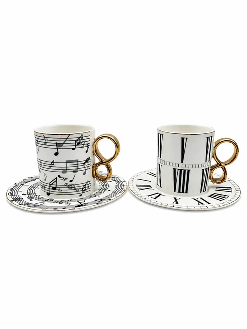 Jogo de 8 peças para Café Accord em New Bone China - 100ml
