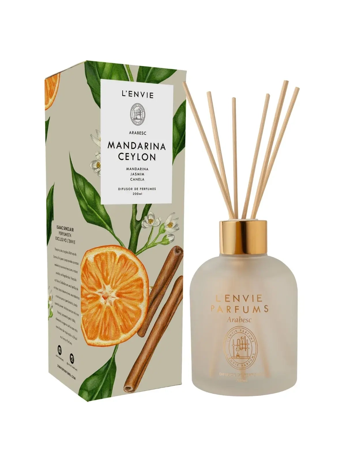 Difusor de Perfume Lenvie Mandarina 200ml 