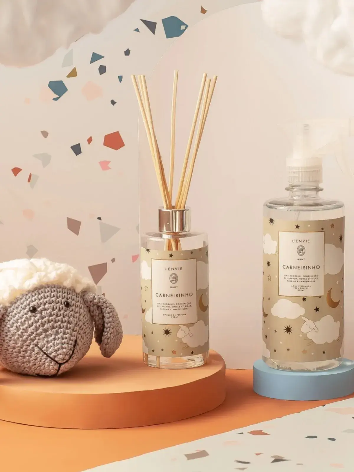 Kit Difusor 250ml e Aguá Perfumada 500ml Lenvie Mamy 