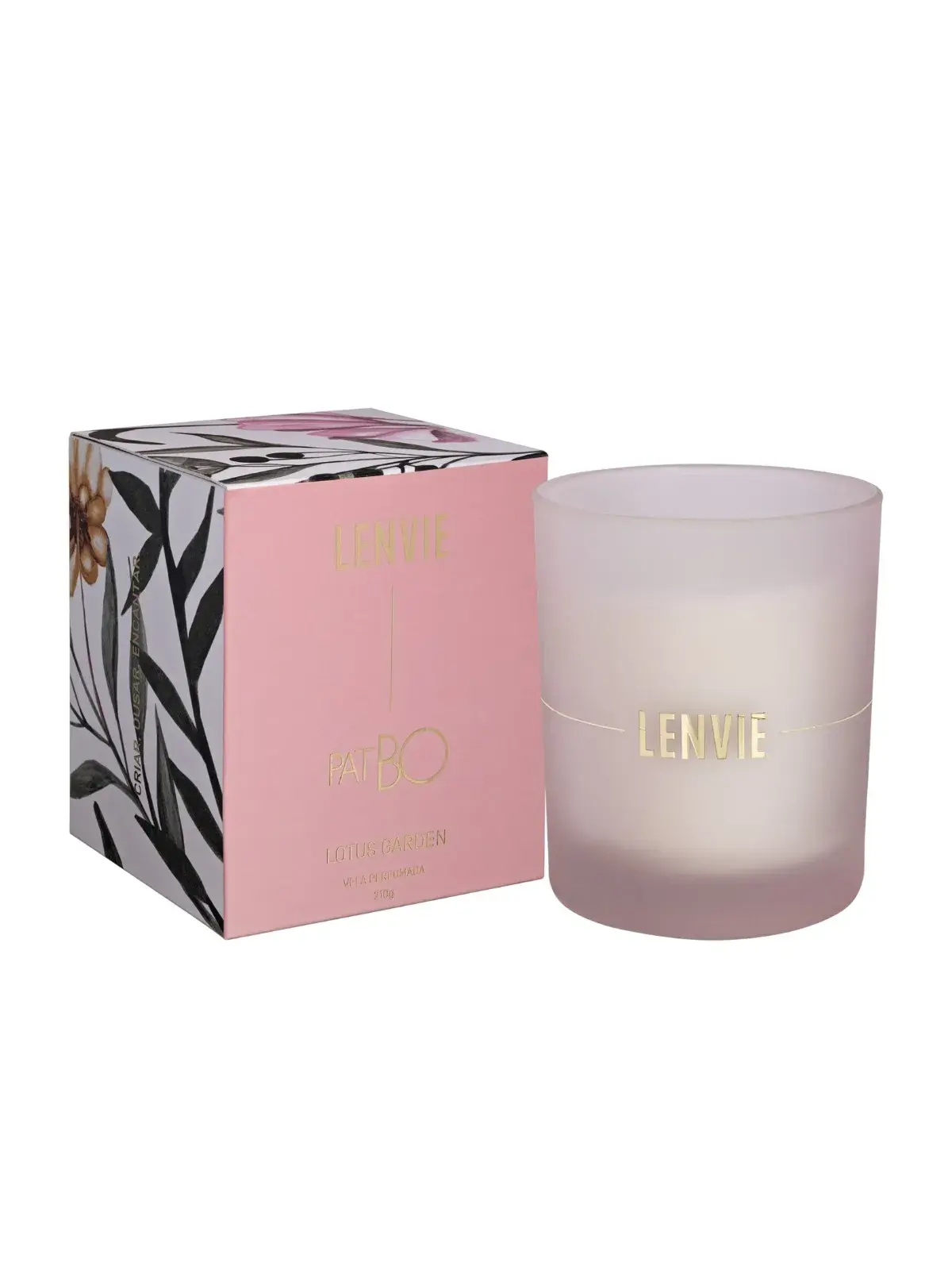 Vela Perfumada Lenvie PatBo Lotus Garden 210g 