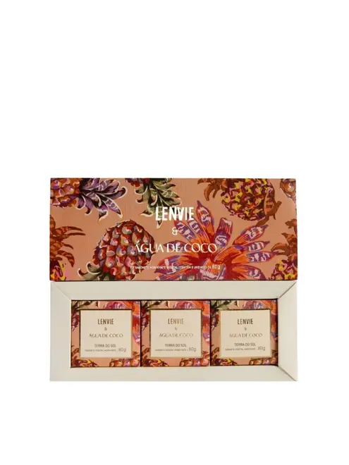 Kit Sabonete em Barra 80g Lenvie Terra de Sol - Água de Coco