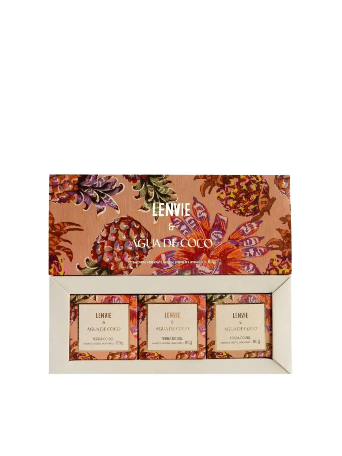 Kit Sabonete em Barra 80g Lenvie Terra de Sol - Água de Coco 