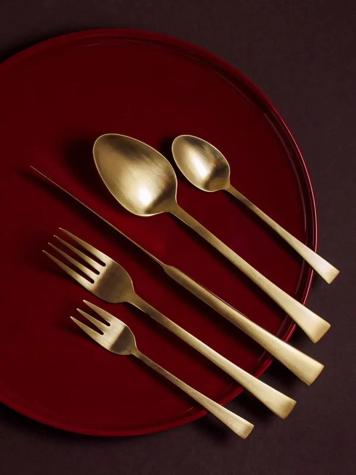 Faqueiro Berna 30 Peças em Aço Inox Champagne Champagne