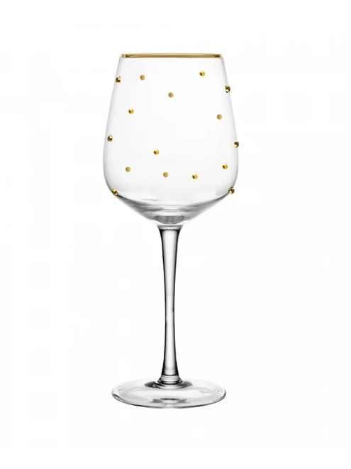 Conjunto 2 Taças de Vinho Balls Fio de Ouro em Vidro