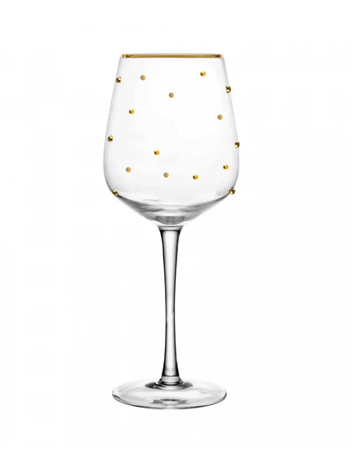 Conjunto 2 Taças de Vinho Balls Fio de Ouro em Vidro 350ml