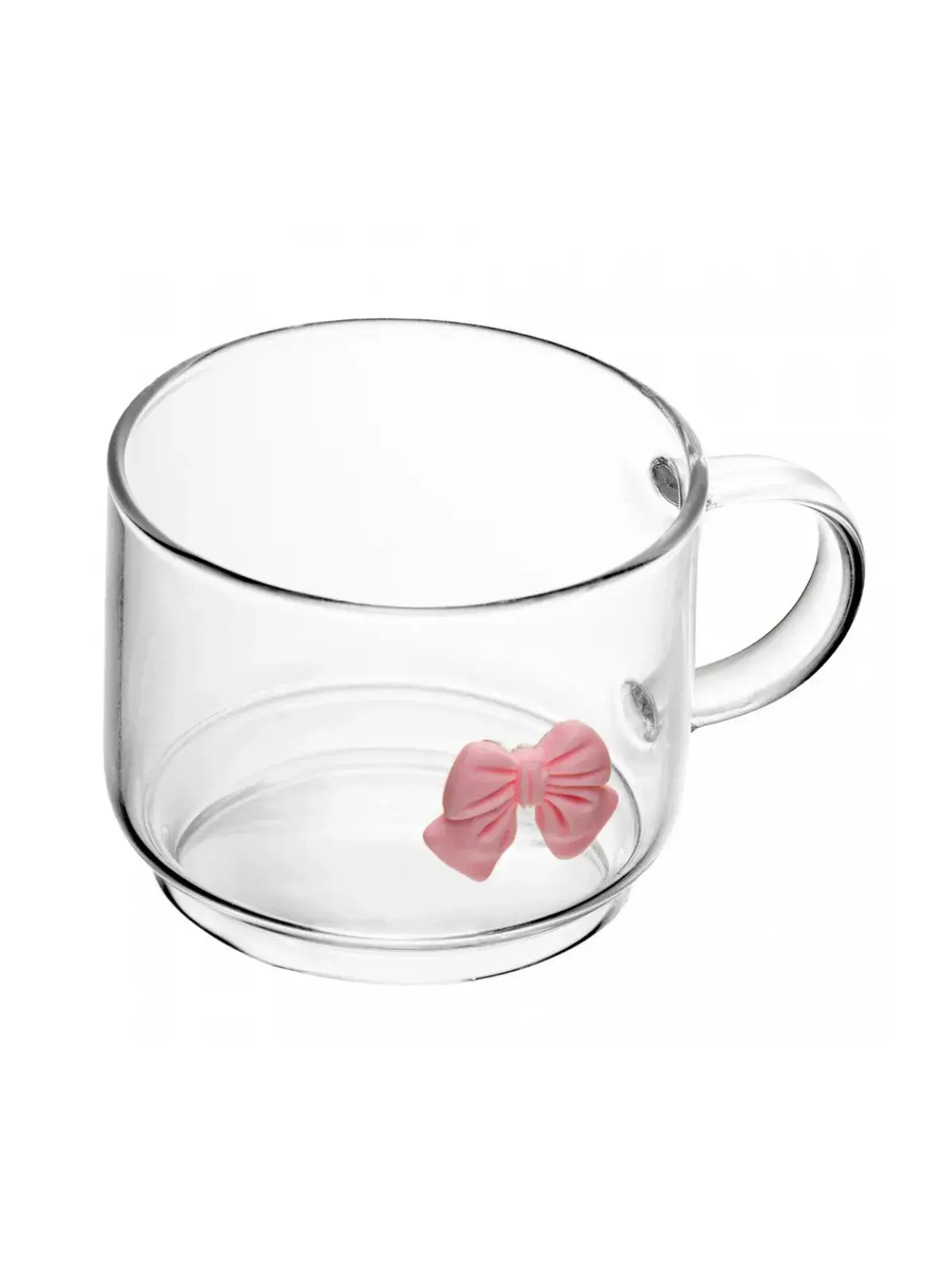 Conjunto 4 Canecas Nina com Laço Sortido em Vidro Borossilicato 200ml 