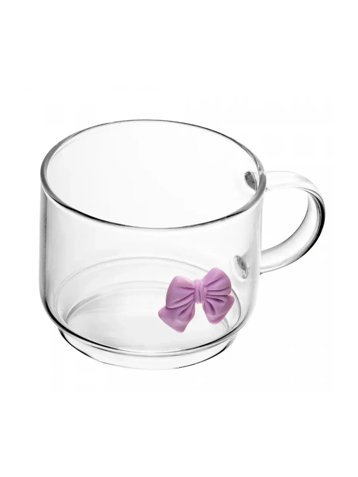 Conjunto 4 Canecas Nina com Laço Sortido em Vidro Borossilicato 200ml 