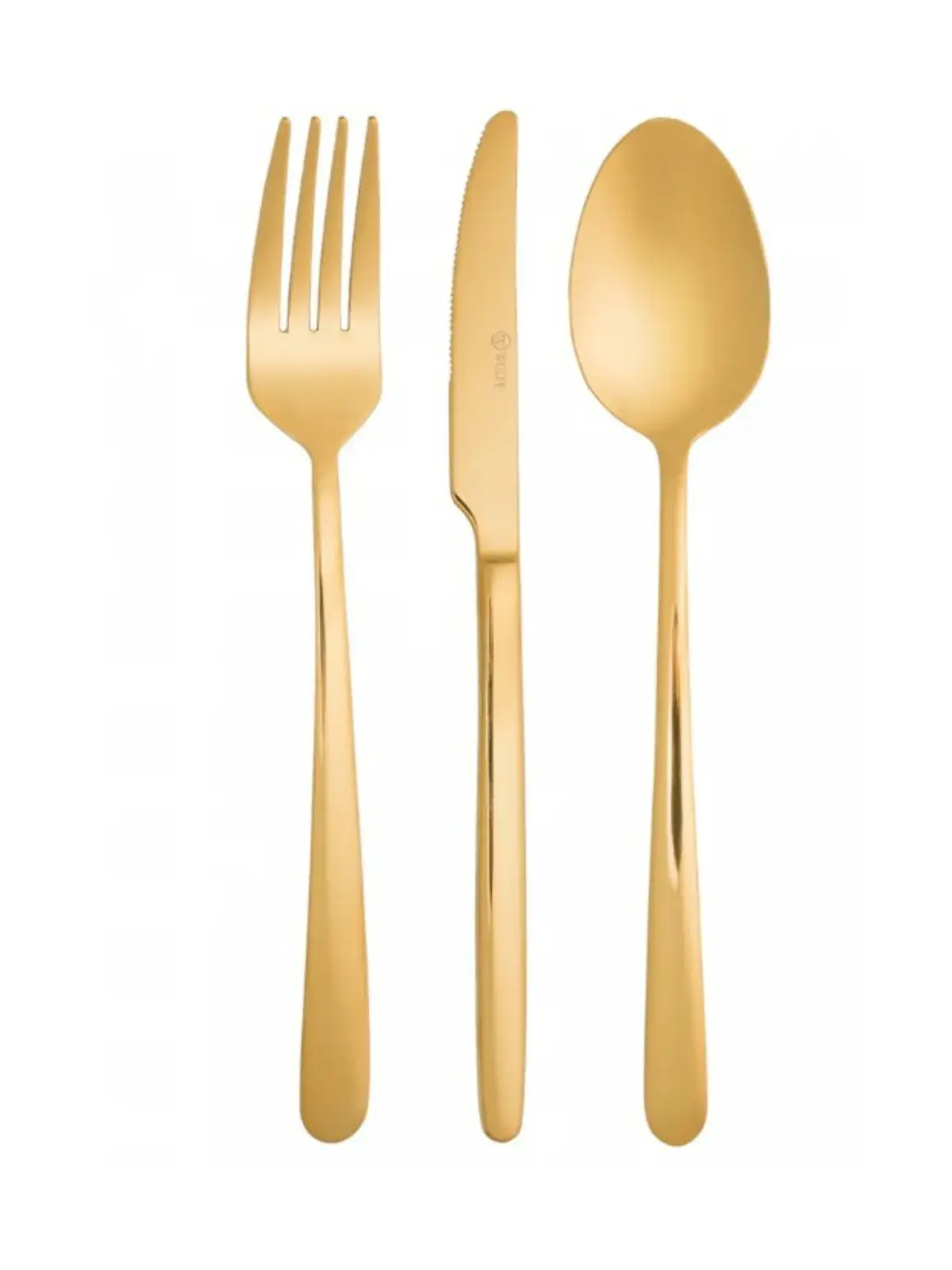 Faqueiro Viena 12 Peças em Aço Inox Dourado