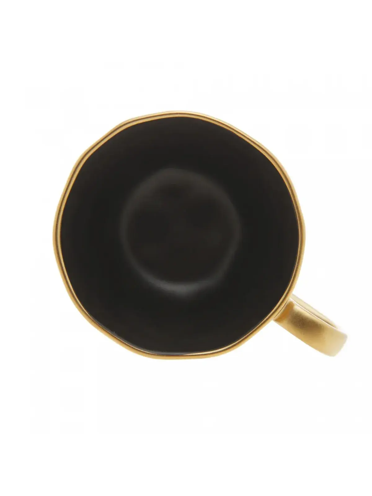 Xícara de Chá em Porcelana Dubai Preto e Dourado