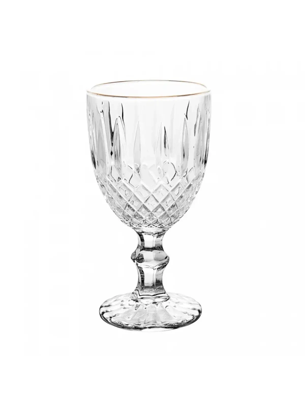 Taça de Água Greek com Fio de Ouro em Vidro 320ml